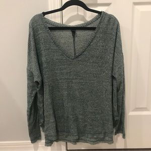 Wild Fable Deep V Woven Long Sleeve